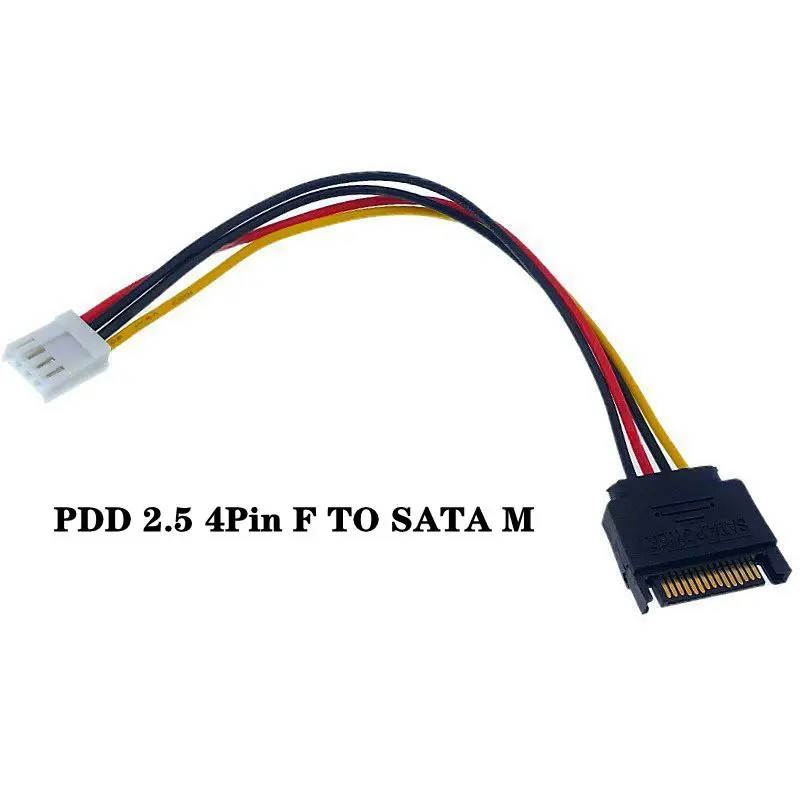 PH 2.0mm XH2.54mm 4Pin Small Type to 15Pin HDD SATA Power Supply Cable Cord 20AWG Wire For Industrial all-in-one HD Mini PC PDD