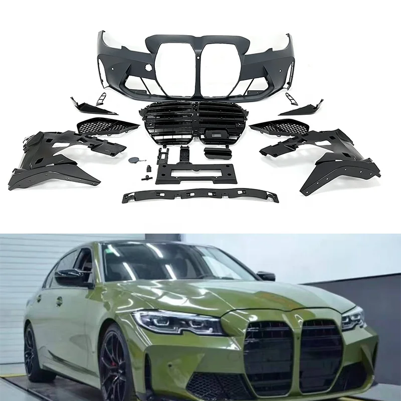 2019-2022 Year 3 Series 3S G20 G28 Upgrade to M3 Style PP Car Body Parts for G20 M3 Style Old to New Front Bumper with Grille