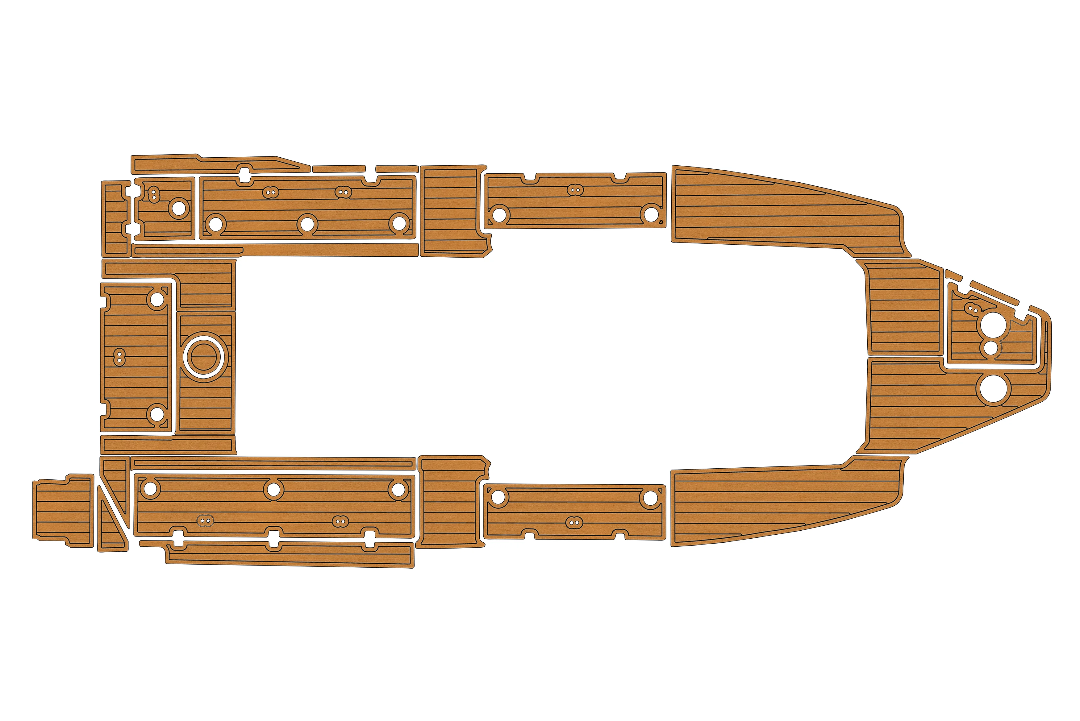 Eva foam Fuax teak seadek marine floor For 2017-2023 Sea Fox 328 commander Cockpit Swim platform 1/4