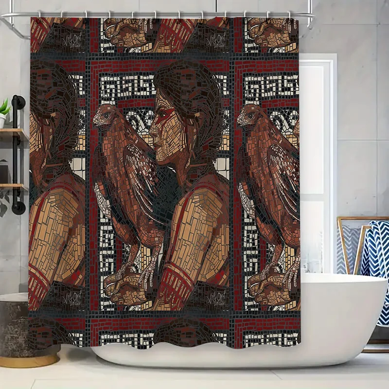 

Rustic Farmhouse Shower Curtain Vintage Cow Print Bathroom Decor Country Kitchen Backdrop Farm Animal Wall Hanging Tapestry