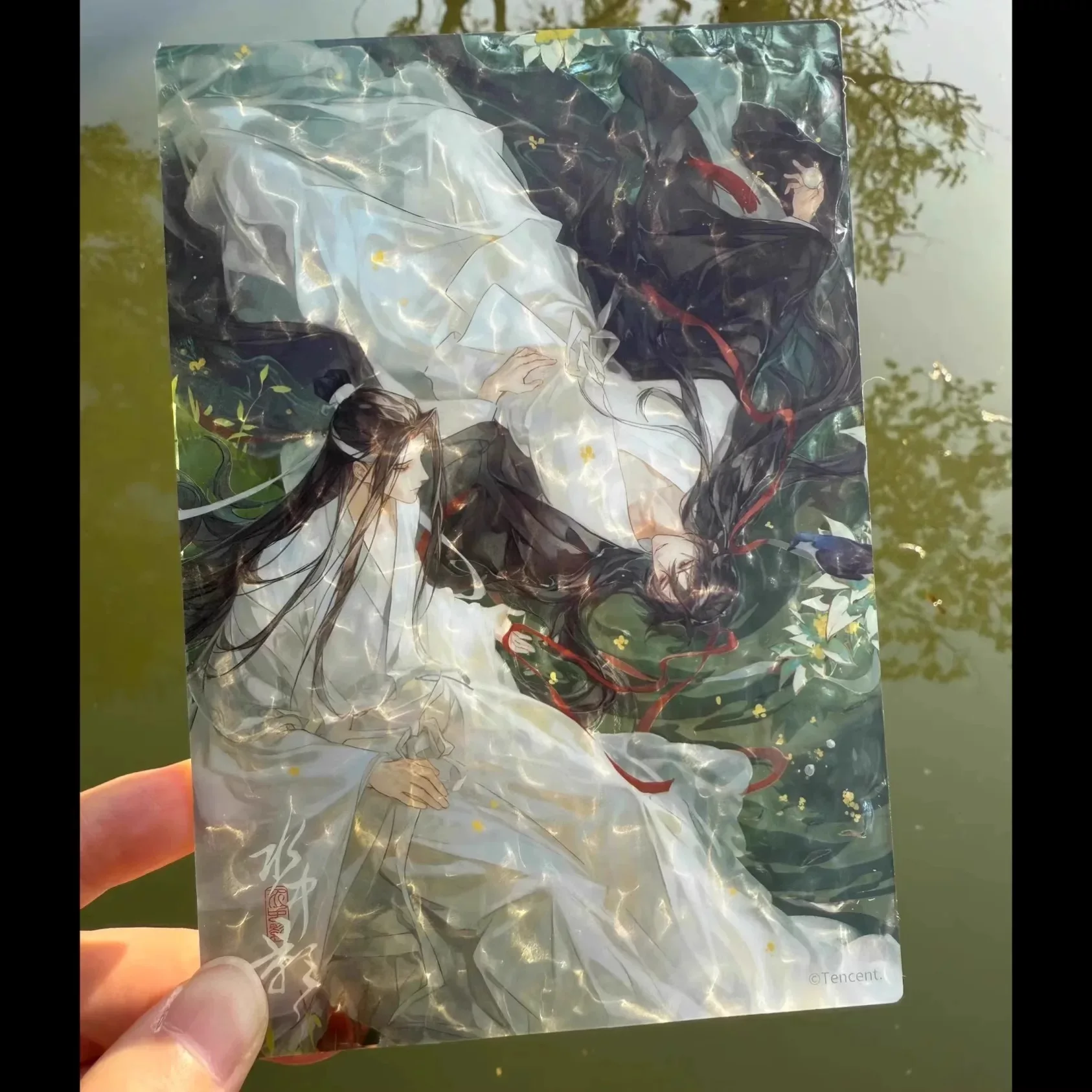 Грандмастер волшебной дороги, Water Shadow, Water Ripple Косплей, Wei Wuxian Blue Forgetting Machine, Прозрачная карта