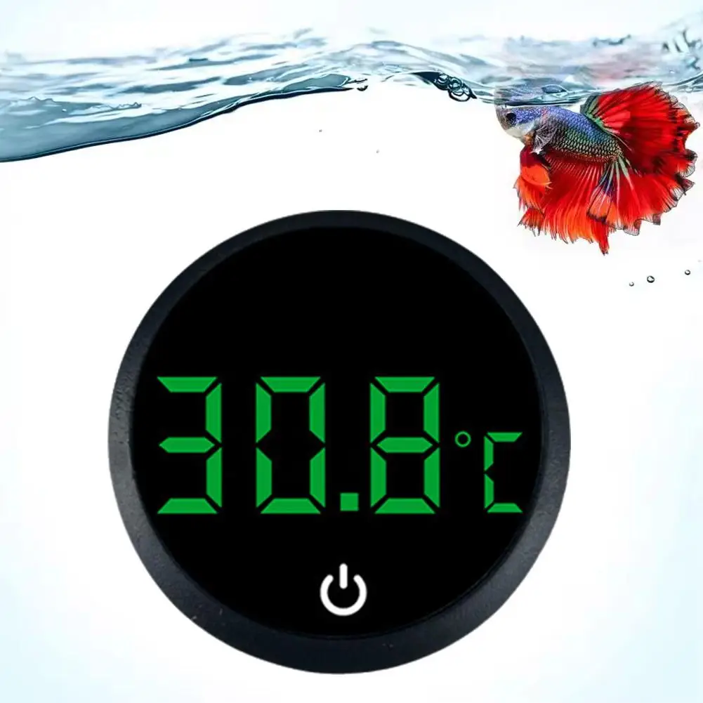 Aquarium Thermometer LCD Digital Display External Thermometer Rechargeable High-precision Waterproof Fish Tank Mini Thermometer