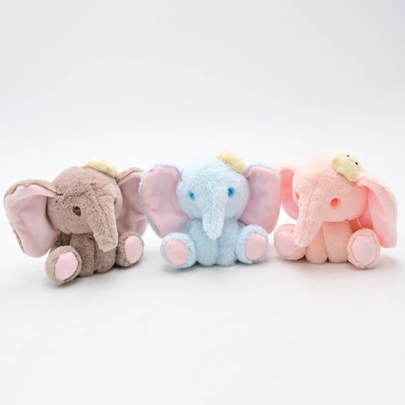 Cartoon Moe Little Elephant Plush Doll Keychain Funny Cute Animal Toys Girls Backpack Decoration Charms Children's Birthday Gift