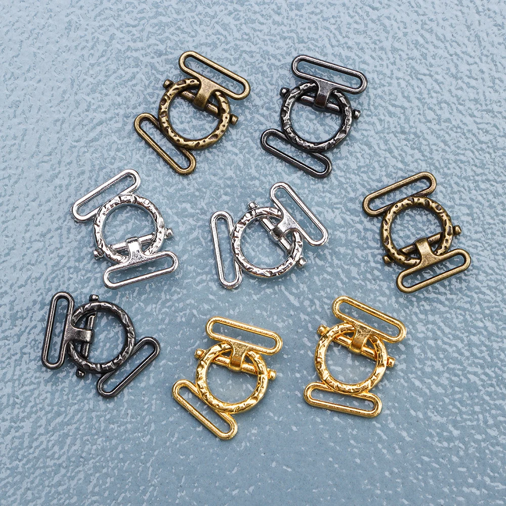 10Pcs 8mm Metal Tri-glide Buckle Mini Ultra-small Diy Dolls Buckles 4 Colors Belt Buttons Stuffed Toys Doll Bags Accessories