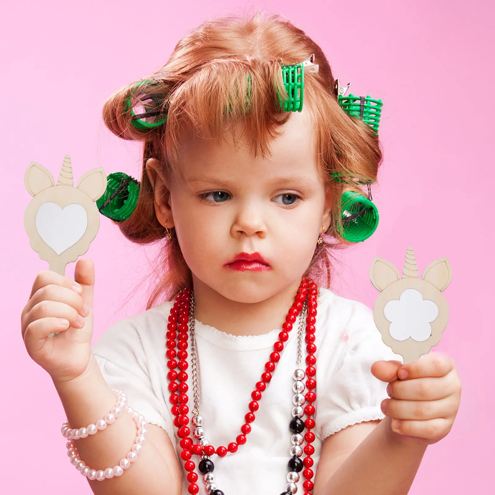 

Набор для творчества для детей: Деревянное зеркало-единорог для самостоятельной росписи, набор для декоративной росписи, увлекательная творческая деятельность для дня рождения и праздников