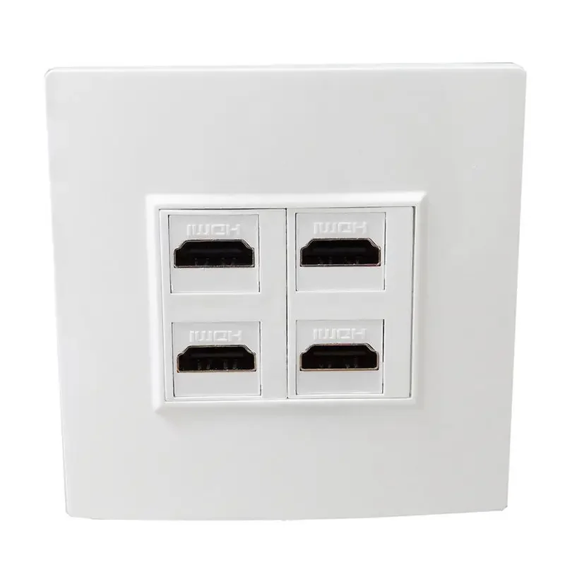 Type 86mm 4K 3840* 2160@60HZ 4-Port 6-Port HDMI Compatible High-Definition Panel Wall Socket Audio And Video Socket