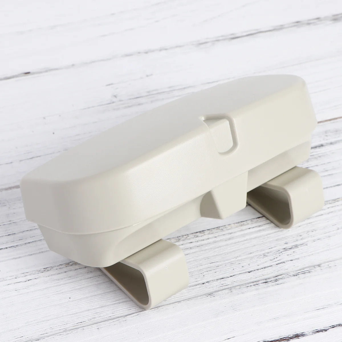 

Car Sunglasses Holder Case Grey Abs Plastic Clip On Sun Visor For All Vehicles One Hand Operation Scratch Proof Storage