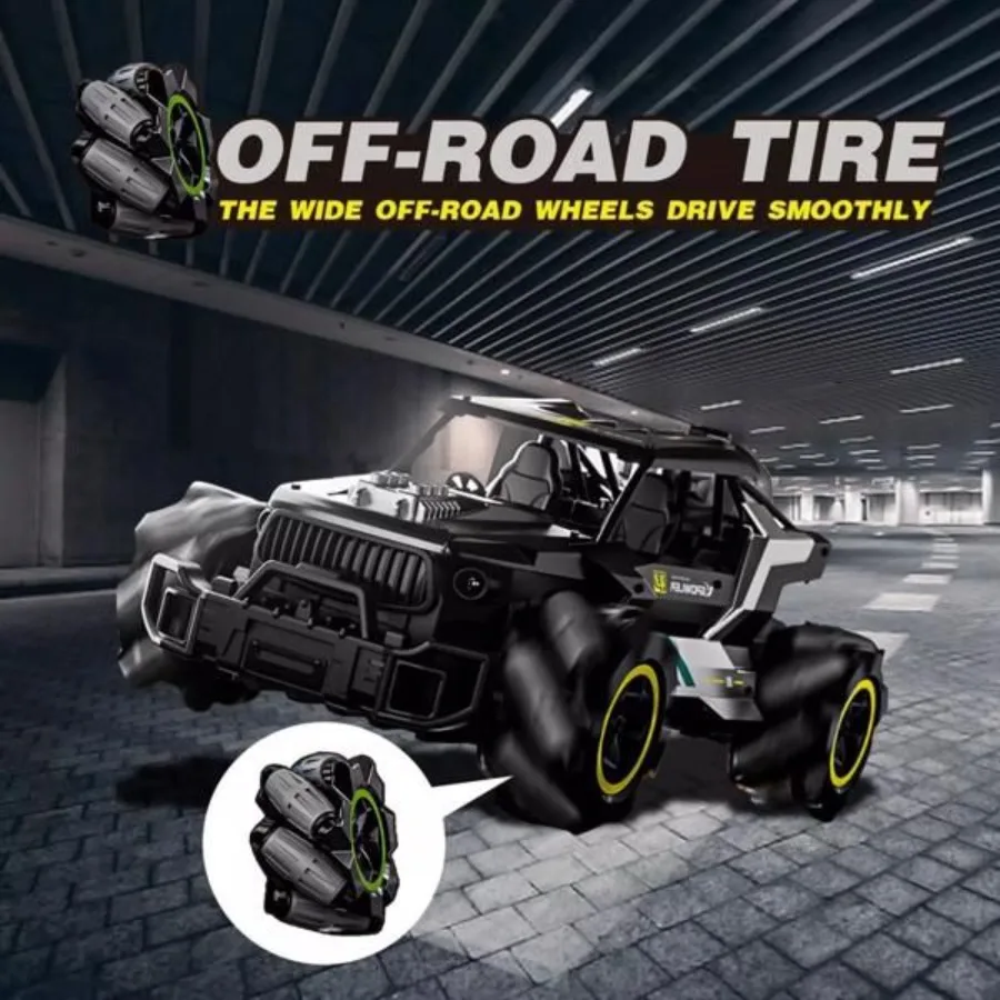 4DRC afstandsbediening vrachtwagen met sproeilicht dubbele motoren off-road RC auto 2,4 Ghz 4WD 360 Rock Crawler handbediende gebaar speelgoed