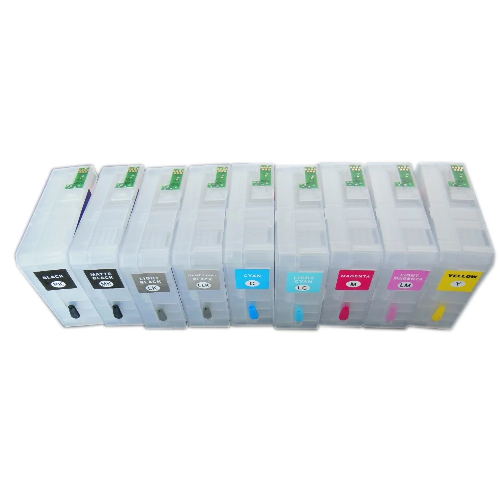 einkship 80ml P800 T8501 - T8509 Empty Refillable Ink Cartridge For Epson SureColor P800 SC-P800 Printer