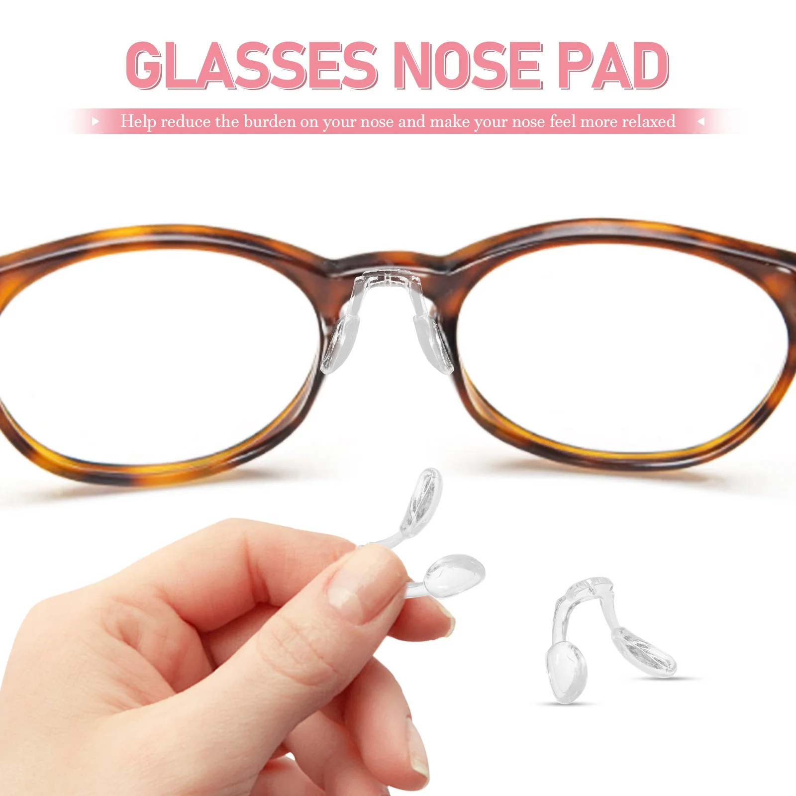 

2Pcs Adjustable Saddle Nose Pads for Soft Silicone Eyeglasses Nose Supports Enhanced Comfort Secure Fit for Various