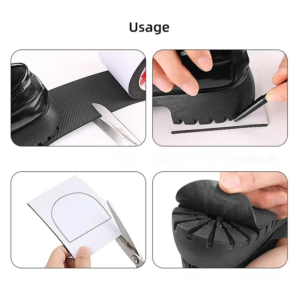 Rubber Shoe Soles Pure Color Shoes Anti Slip Wearable Pads Outsole Repair Patches Men Women Replaceable Soles Non-Slip Sticker