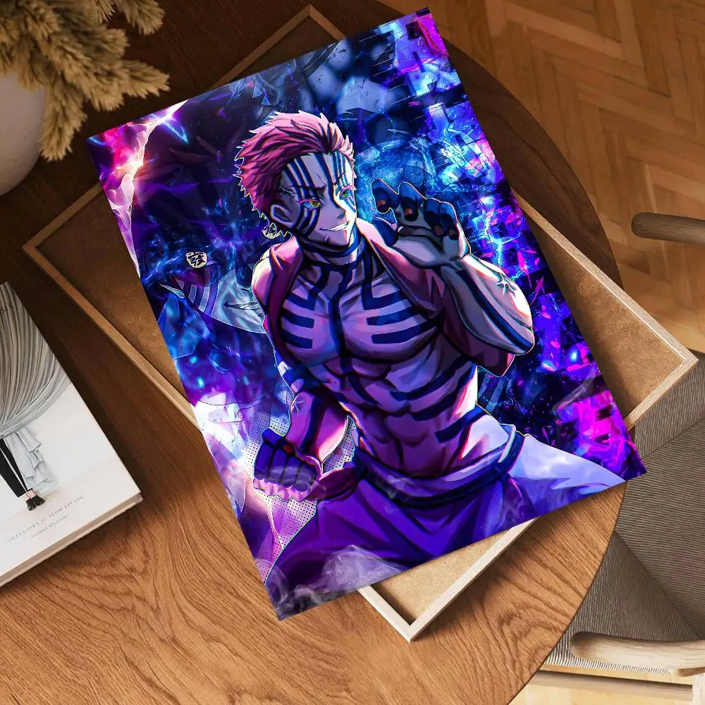 Rengoku Akaza Demon Slayer Anime Movie Sticky Posters Vintage Room Home Bar Cafe Decor Room Wall Decor