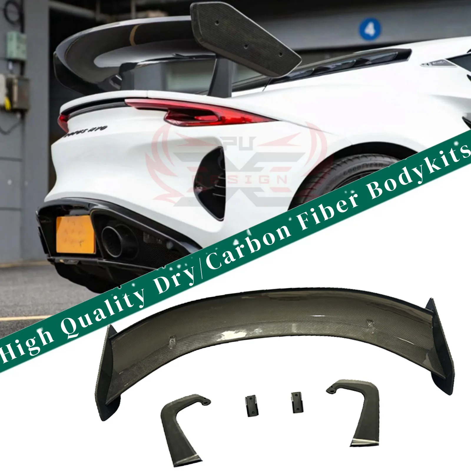 

Upgrades GT4 Auto Parts Rear Wing Spoiler Body Kits Dry Carbon Fiber Automotive Accessories For Lotus Emira 2022+