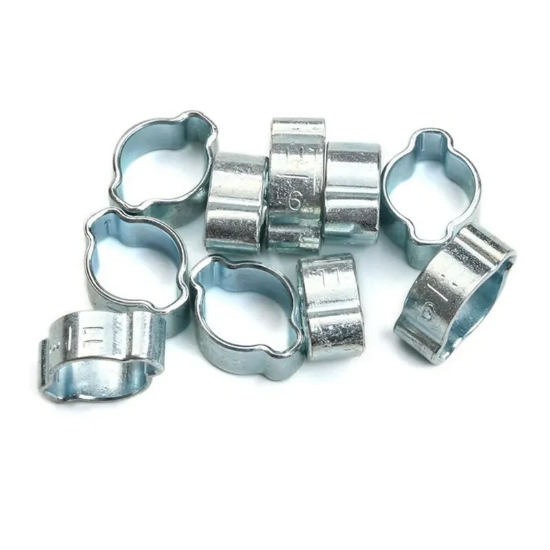 5-20mm Double Ear Clamps O Clips-Crimp O Clip Air Silicone Petrol Fuel Hose Pipe Clamps Clips Hose Fuel Clamps Kits