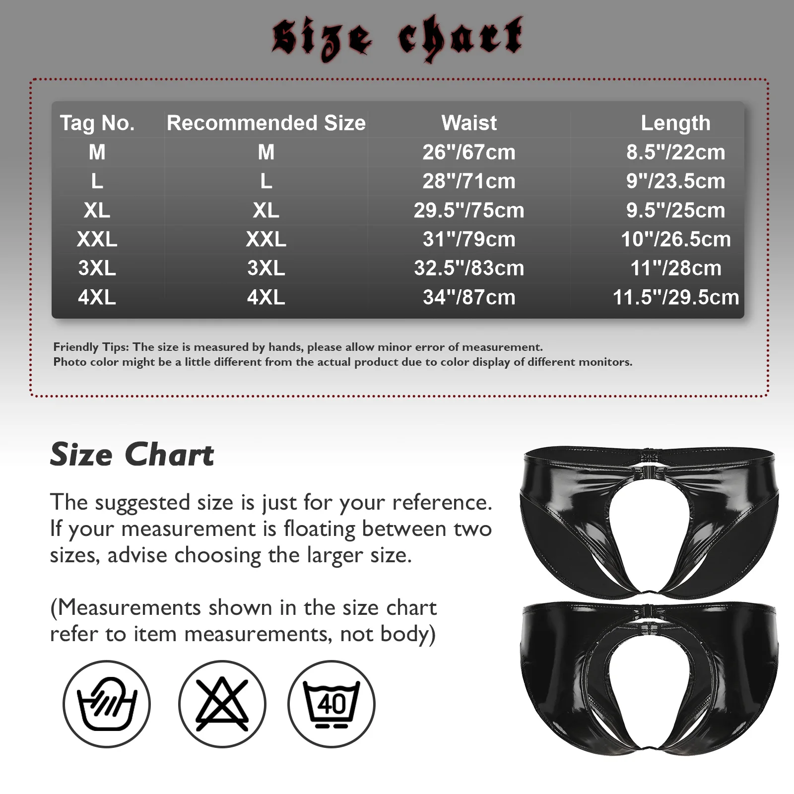 Sexy Lingerie Mens Erotic Open Crotch Panties Latex Underwear Wetlook Leather Males Low Waist Cutout Butt Underpants