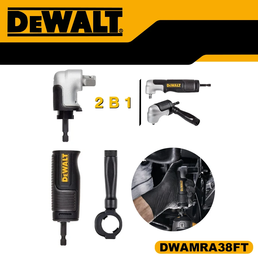 

DEWALT DWAMRA38FT FLEXTORQ® 1/4" 3/8" Square Drive Modular Right Angle Attachment Power Tool Accessories