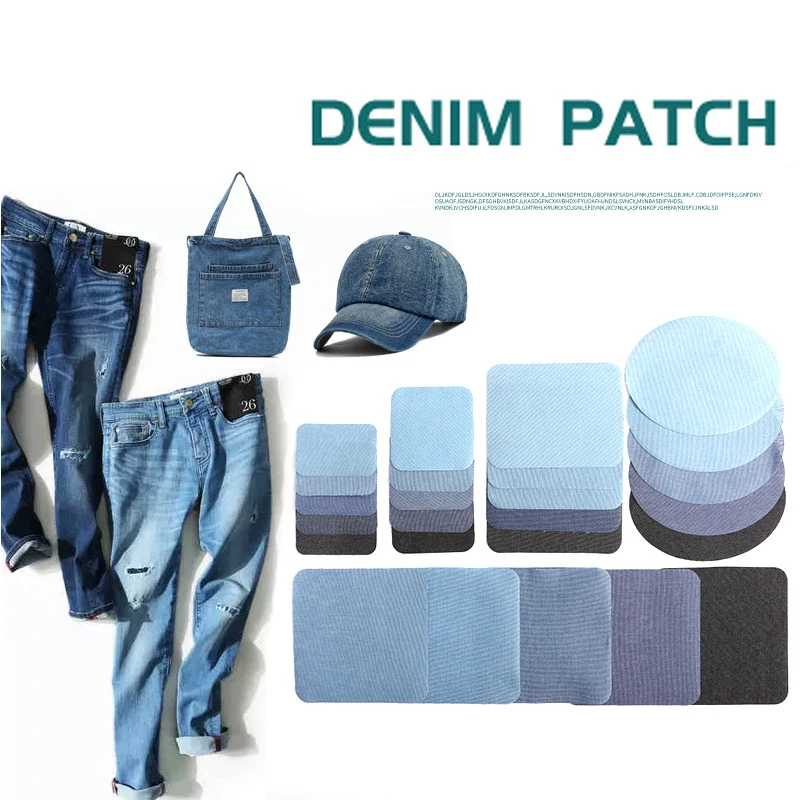 1/5 Pcs DIY Repair Patches Cloth Stickers Denim Patches Hole Repair Patch Jeans Repair Kit  Iron On Can Be Cut Convenient