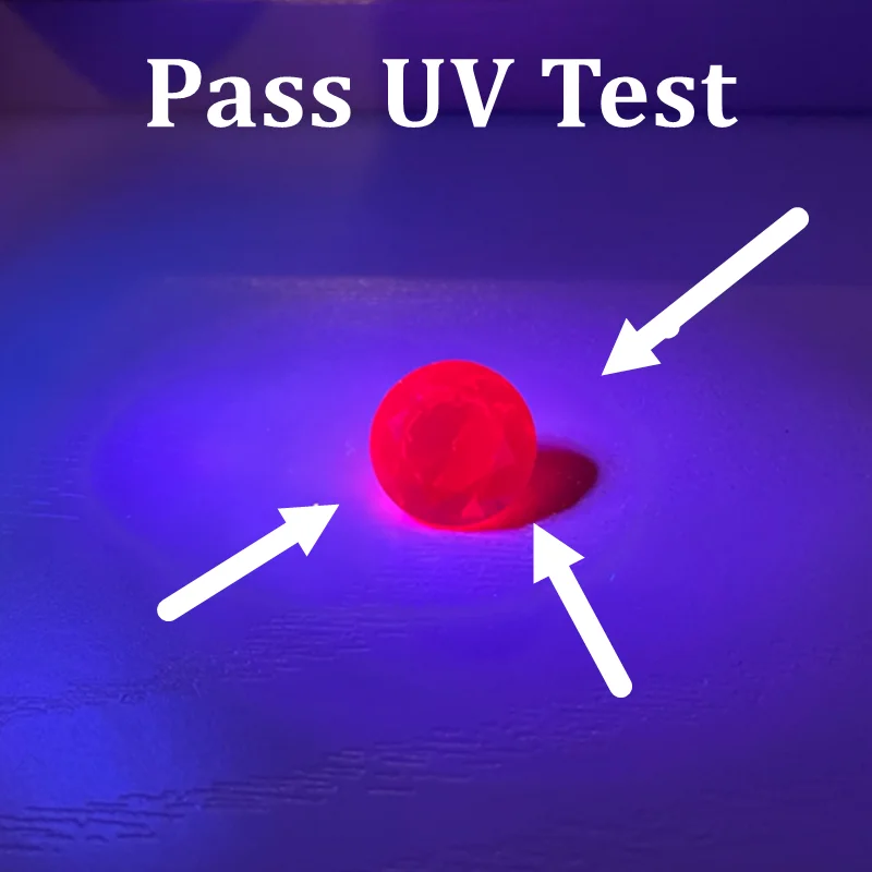 Huge Cut Ruby Gem Round Cut 15.0mm/20.0mm/25.0mm Stone Pass UV Test for Mohs Hardness Gems for Stone Collection/Display