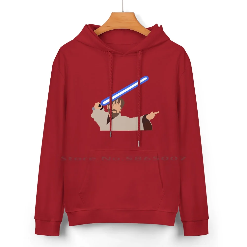 Hello There Fight Stance Pure Cotton Hoodie Sweater 24 Colors Obi Wan Kenobi Star Anakin Clone Wars Hello There Lightsaber Cute