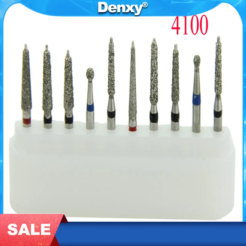 

High Quality #4100 Dental Diamond Bur Drill Dental Burs For High Speed Handpiecess Dentist Use Dental Supplies