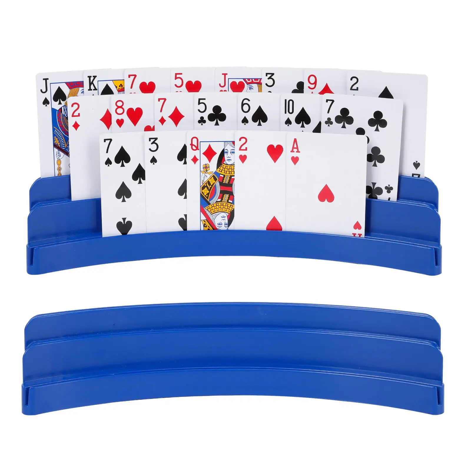 

2pcs Three-Layer Design Playing Cards Holders，Playing Card Holder for Kids Adults Hands Free Card Holder for Family Card Game