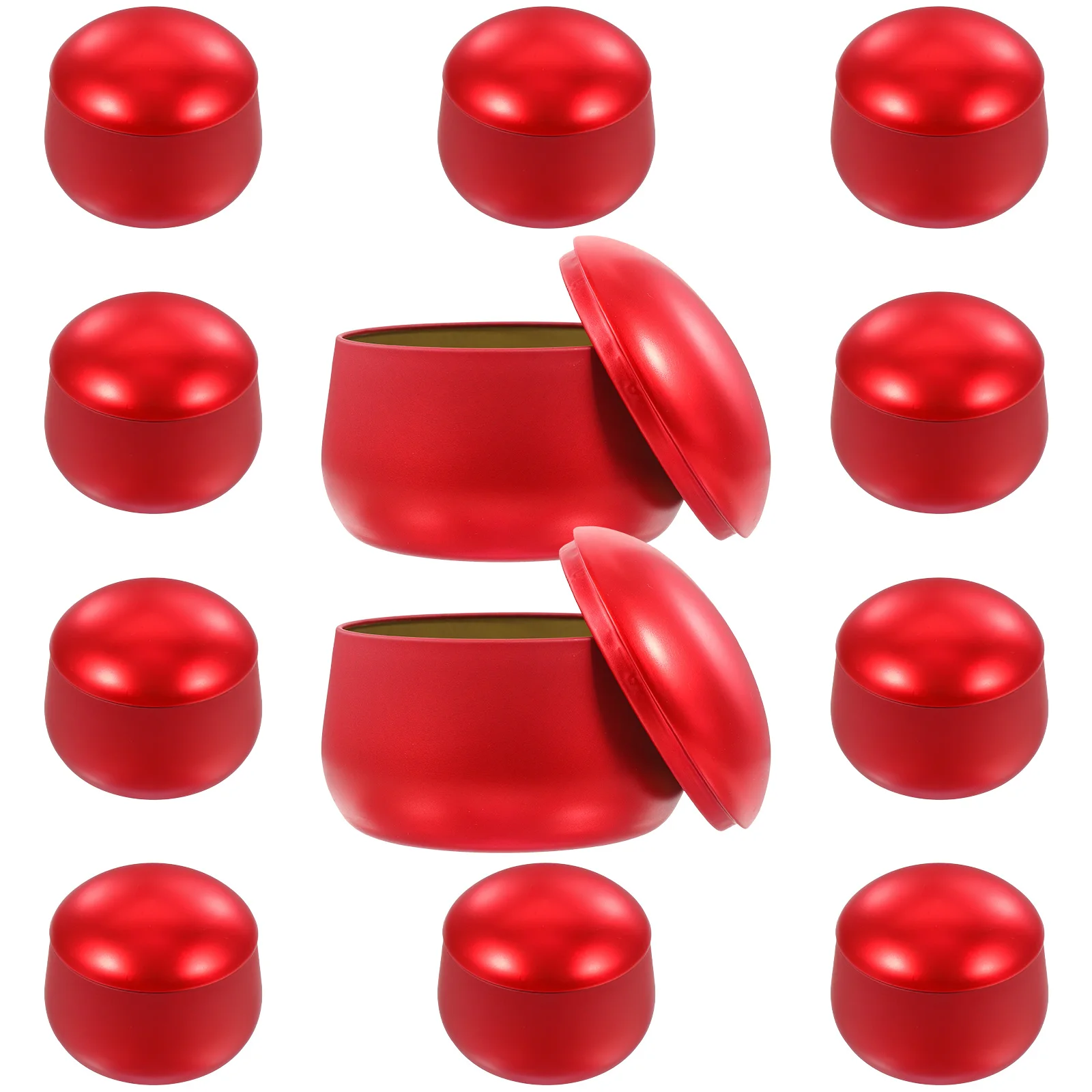 

12 Pcs C Jar Aromatherapy Small Tins Lids DIY Scented Metal Containers Jars Cans Cookie Storage Sealed Tinplate Practical