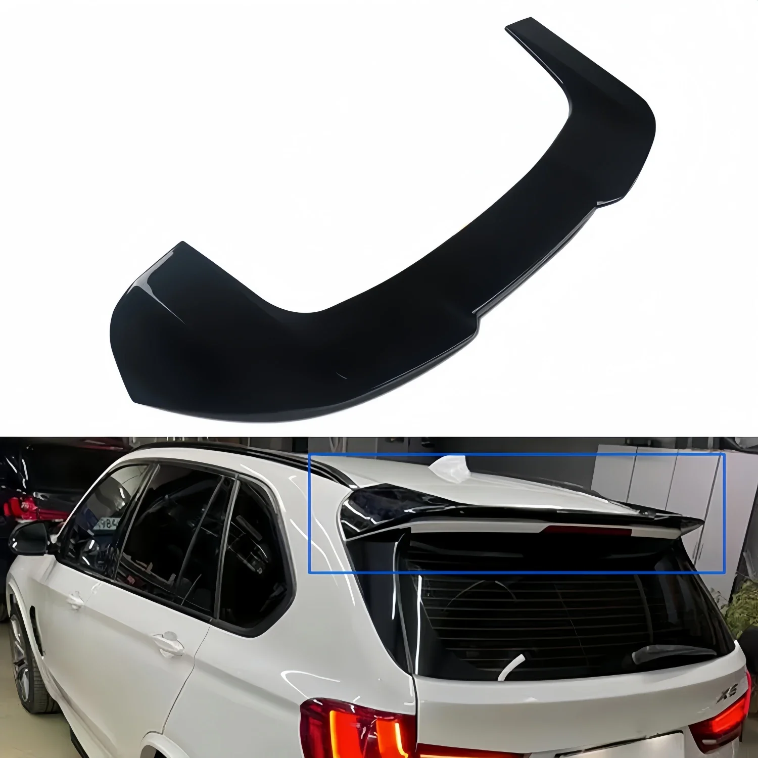 Gloss Black Performance Edition Styling Rear Roof Spoiler Wings For BMW X5 F15 25d 35i 30d M50i M50d 2013-2018 Tuning Bodykits