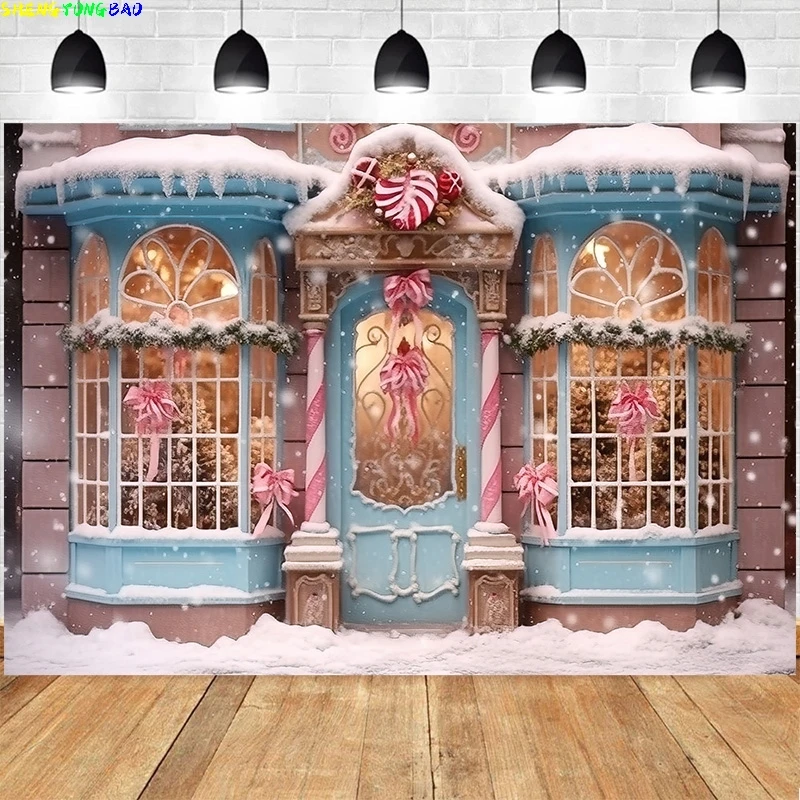 

Christmas Day New Year Photography Backdrops Fireplace Xmas Trees Gifts Snow Winter Holiday Party Deco Photo Background XU-08
