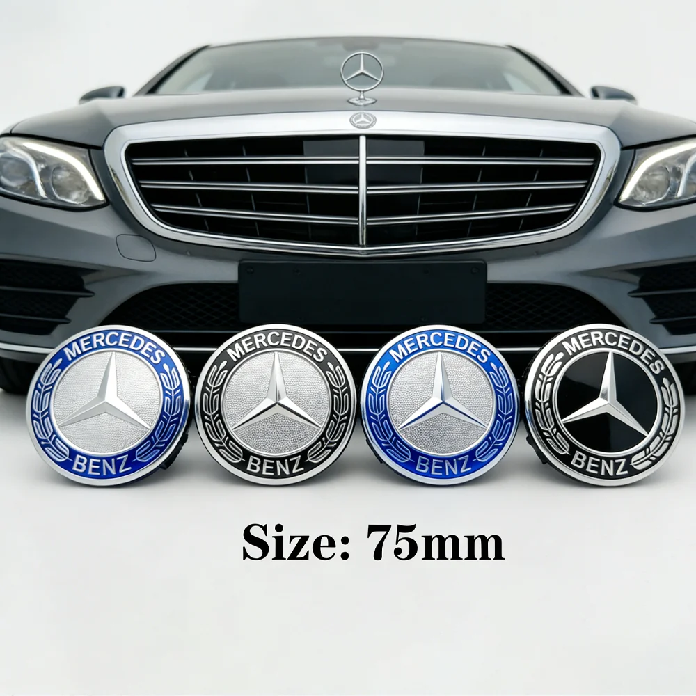 4pcs 75mm Wheel Hub Cap Emblem Replacement For Mercedes Benz AMG C180 C200 E260 E300 ML350 W230 W204 W205 W210 W211 A1714000025 view 2