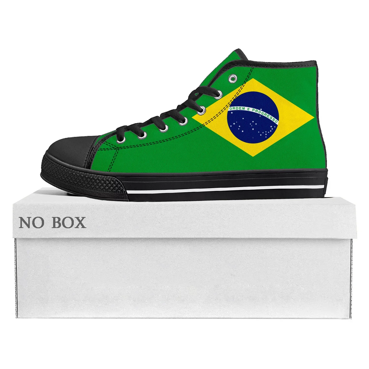 

Brazilian Flag High Top High Quality Sneakers Mens Women Teenager Canvas Sneaker Brazil Football Casual Couple Shoes Custom Shoe