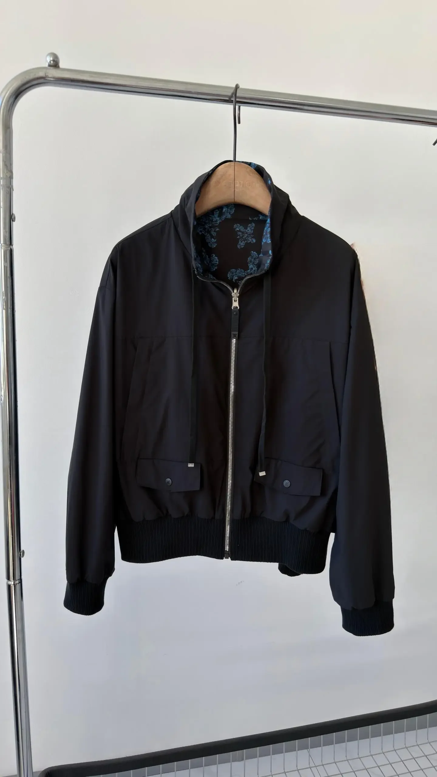 2026 Women Golf Jacket Reversible Stand Collar 2 Wear Styles Drawstring Adjustable Elastic Casual Golf Outerwear