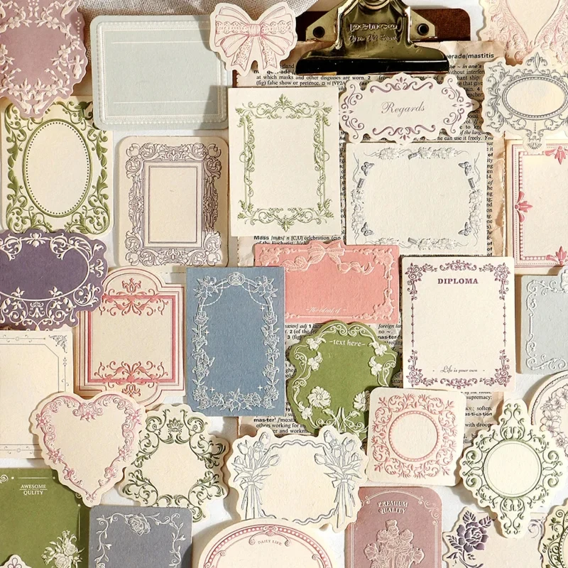 

Cute Journal Go 30pcs Vintage Memo Pads Paper DIY Scrapbooking Art Collage Junk Journal Material Paper Retro Message Notes Paper