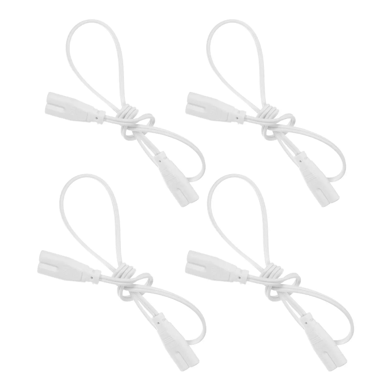 4Pcs LED Tube Connecting Cable Dual Ended 2 Pin Link Cord for Integrated Batten Light Fixture Under Cabinet Lighting