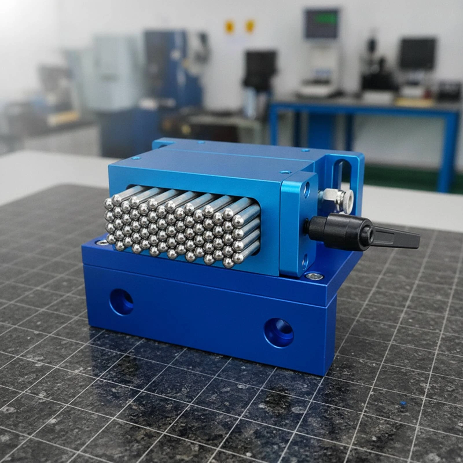 Clamping Fixture with Steel Pins Spring-Loaded Pin Clamp Workholding Fixture High Repeatability Workholding Clamp Quick Setup