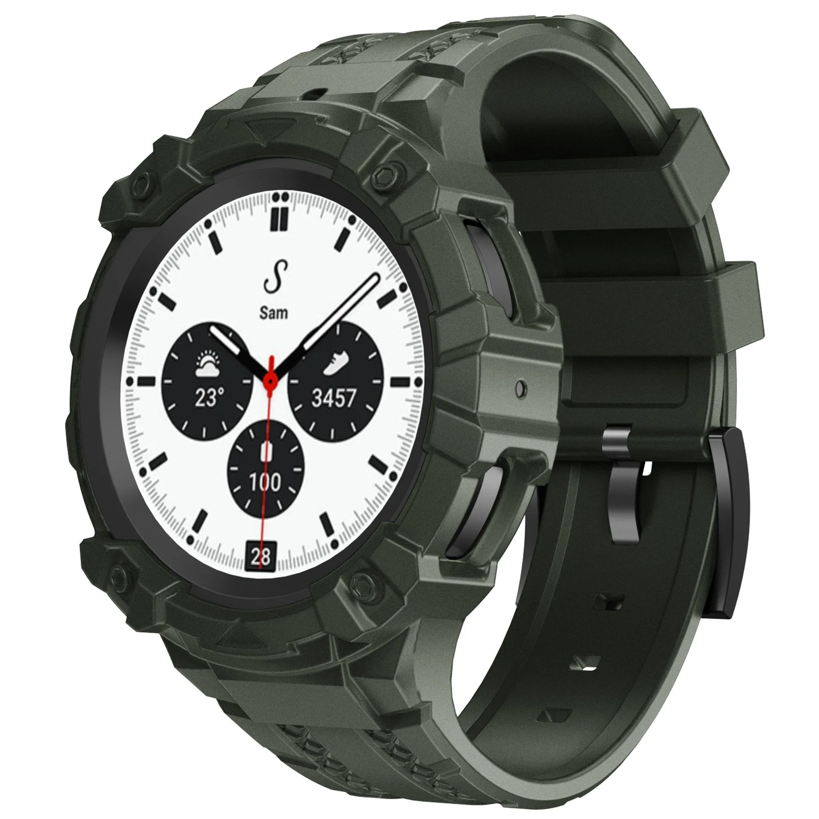 ANBEST 45mm 46mm Conjoined Bands For Samsung Galaxy Watch 5 Pro Silicone Sport Correa Strap for Galaxy Watch4 Classic  Wristband