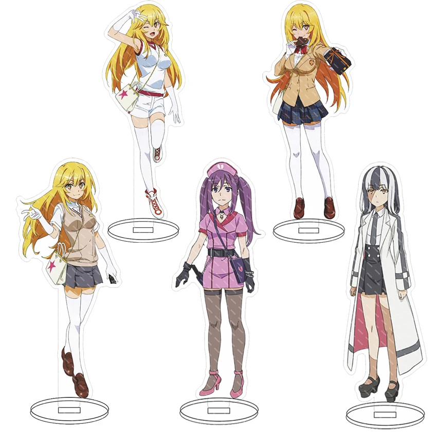 16CM Anime Acryl-Ständer A Certain Scientific Railgun Misaka Mikoto Shirai Kuroko Saten Ruiko Cosplay-Figur Ornamente Geschenke