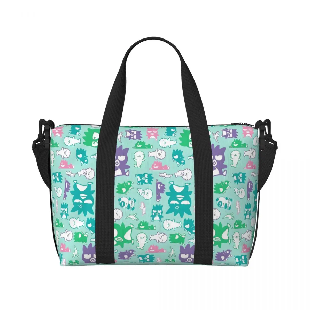 

Пляжная большая сумка на заказ BADBADTZ-MARU, женская пляжная сумка с изображением пингвина в стиле аниме, большие отделения, пляжные дорожные сумки для спортзала