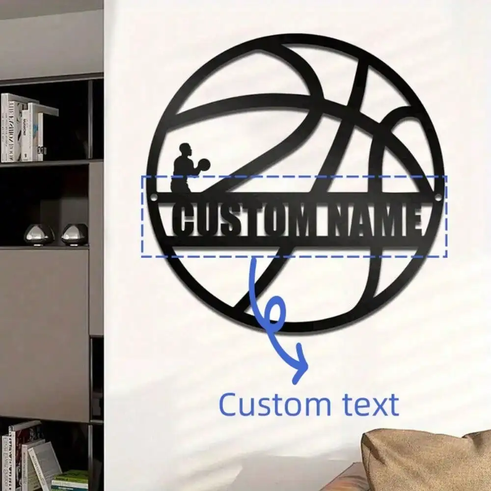

Personalized Basketball Metal Wall Art Unique Iron Home Decor