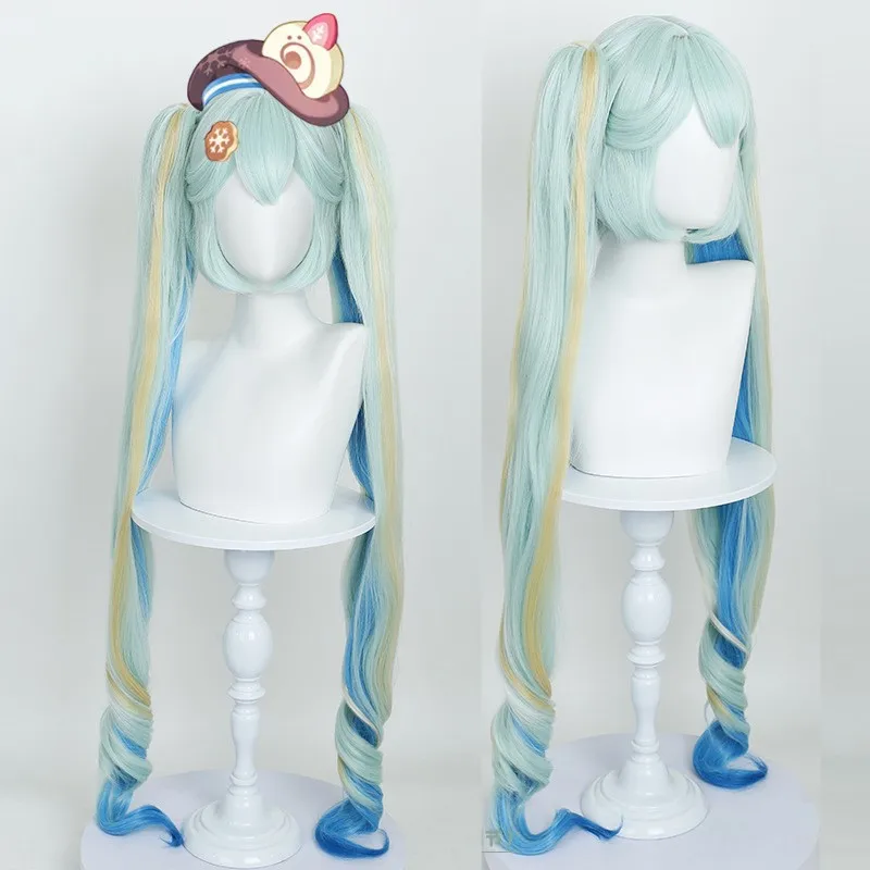 

PJSK Mik Аниме Игра Косплей = Зеленый Синий Длинный Парик Двойной Пони Опора Для Волос Женщина Девушки Хэллоуин Необычные Cos Хэллоуин Вечеринка Наряд