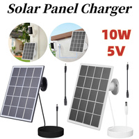 10W Camera Solar Panel Charger Waterproof Solar Panel Kit with 9.8ft DC5.5mm Charging Cable for Ring Stick Up Cam/Spotlight Cam