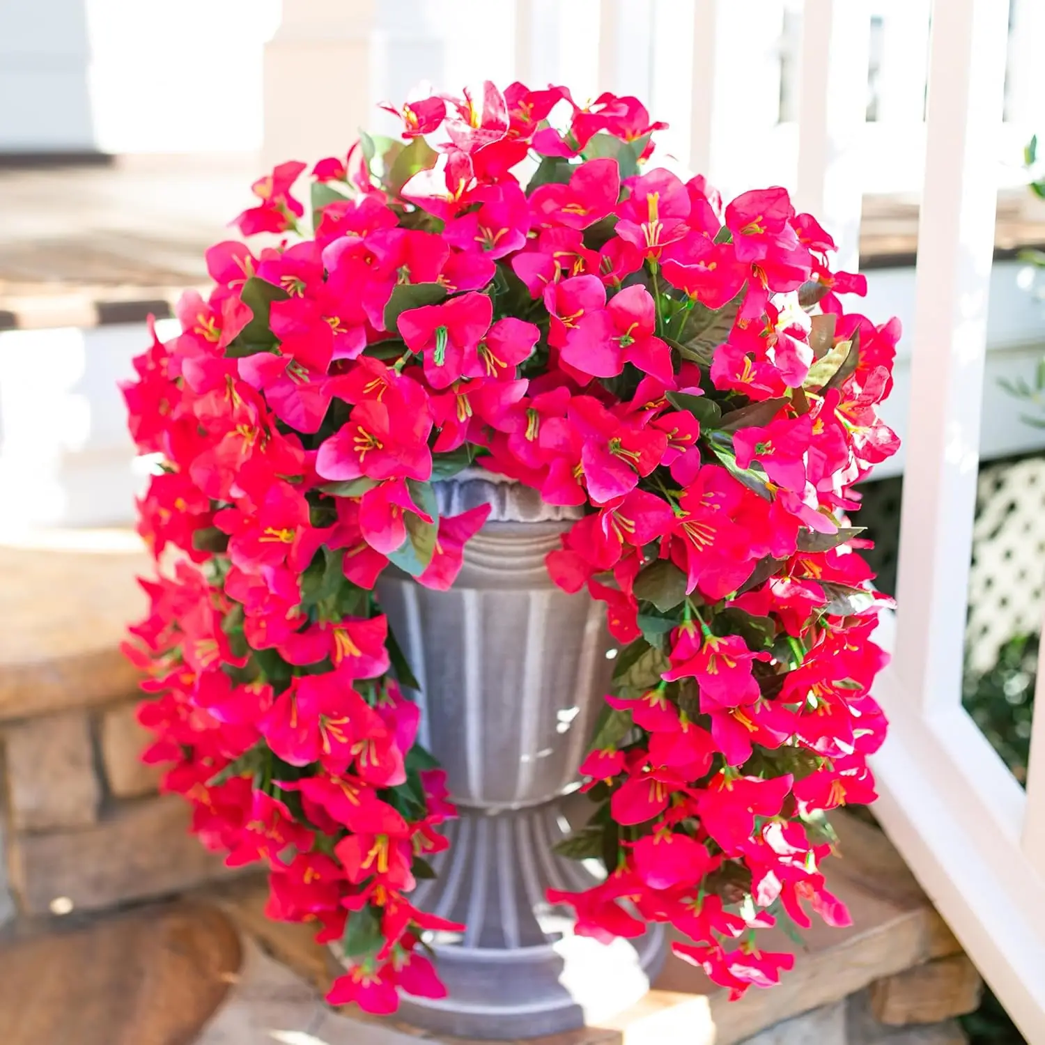 Künstliche Blumen-Ranke Bougainvillea Hochzeit Heim Zimmer Valentinstag Dekoration Außenhof Garten Wandbehang Bogen DIY Geschenke – Detail 5