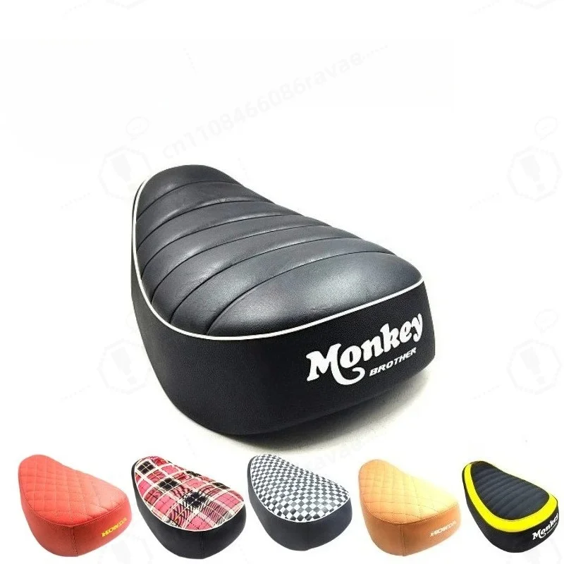 For 125 Single Seat Motorcycle Accessories Front Rear  black frosted  Leather Pillow Seat Cushion