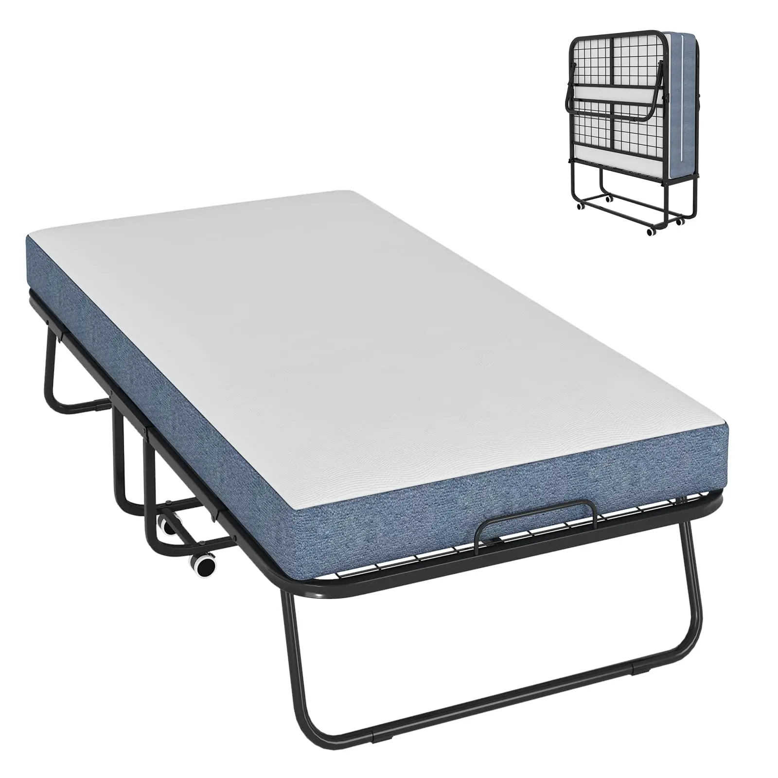 Folding Bed with Mattress, 75
