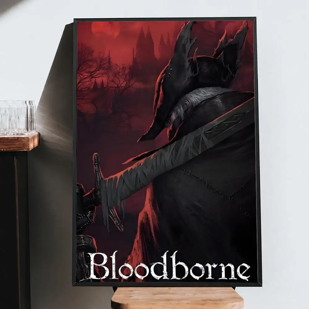 Game Action B-Bloodborne Poster HD Print Wall Art Bedroom Dorm Office Gaming Room Cafe Gifts