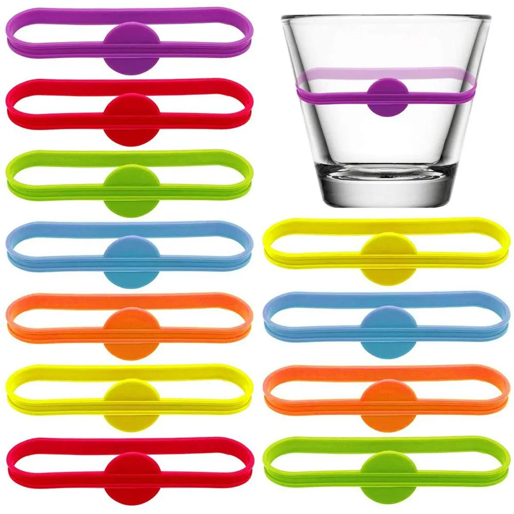 Silicone Wine Cup Glass Markers Party Goblet Wine Drinking Cup Marking Tags For Home Bar Kitchen Tool Accessories