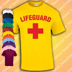 Lifeguard T Shirt Beach Party Fancy Dress Baywatch The Hoff