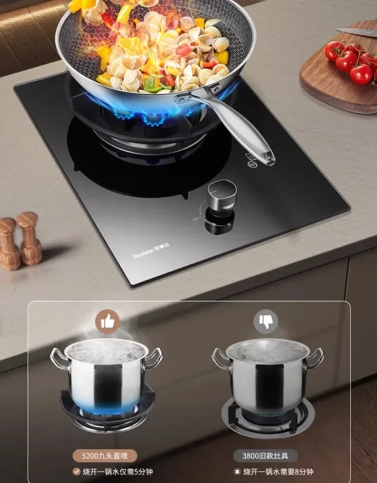 เตาแก๊สตั้งโต๊ะแบบใหม่ เตาเดี่ยว เตาแก๊สแบบฝัง เตาแก๊สหัวเดียว ใช้ก๊าซธรรมชาติ เตาไฟแรงแบบเก่า