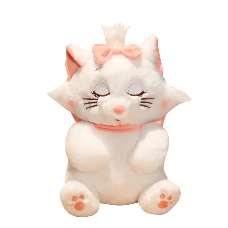 33cm Disney Marie Cat Plush Doll Cartoon Sleepy Face Bow Plushies Doll Soft Stuffed Marie Cat Toy Kids brithday Christmas Gifts