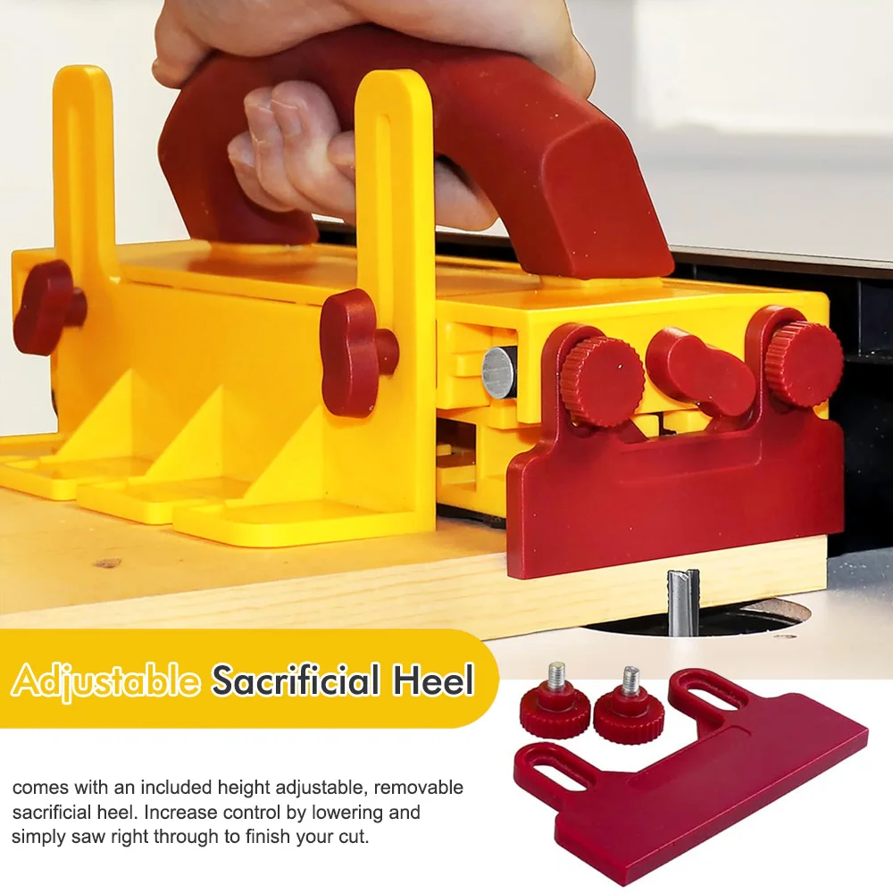 Safety Push Block for Table Saw Router Table Band Saw Jointer Thin Rip Difficult Cuts Hand Protector