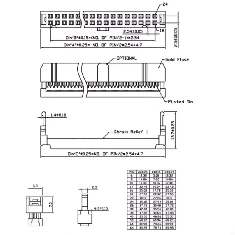 10 قطعة FC خط الضغط رئيس FC-8 10 p/p / 12 14 p/p / 20 30 p/p / 26 40 p / 50 p 2.54 مللي متر موضوع #3